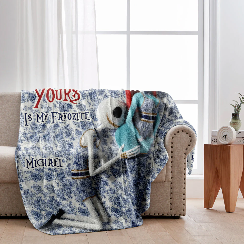 Of All The Butts In The World Yours Is My Favorite - Personalized Spooky Blanket - Gift For Couples NL122 - Image 2