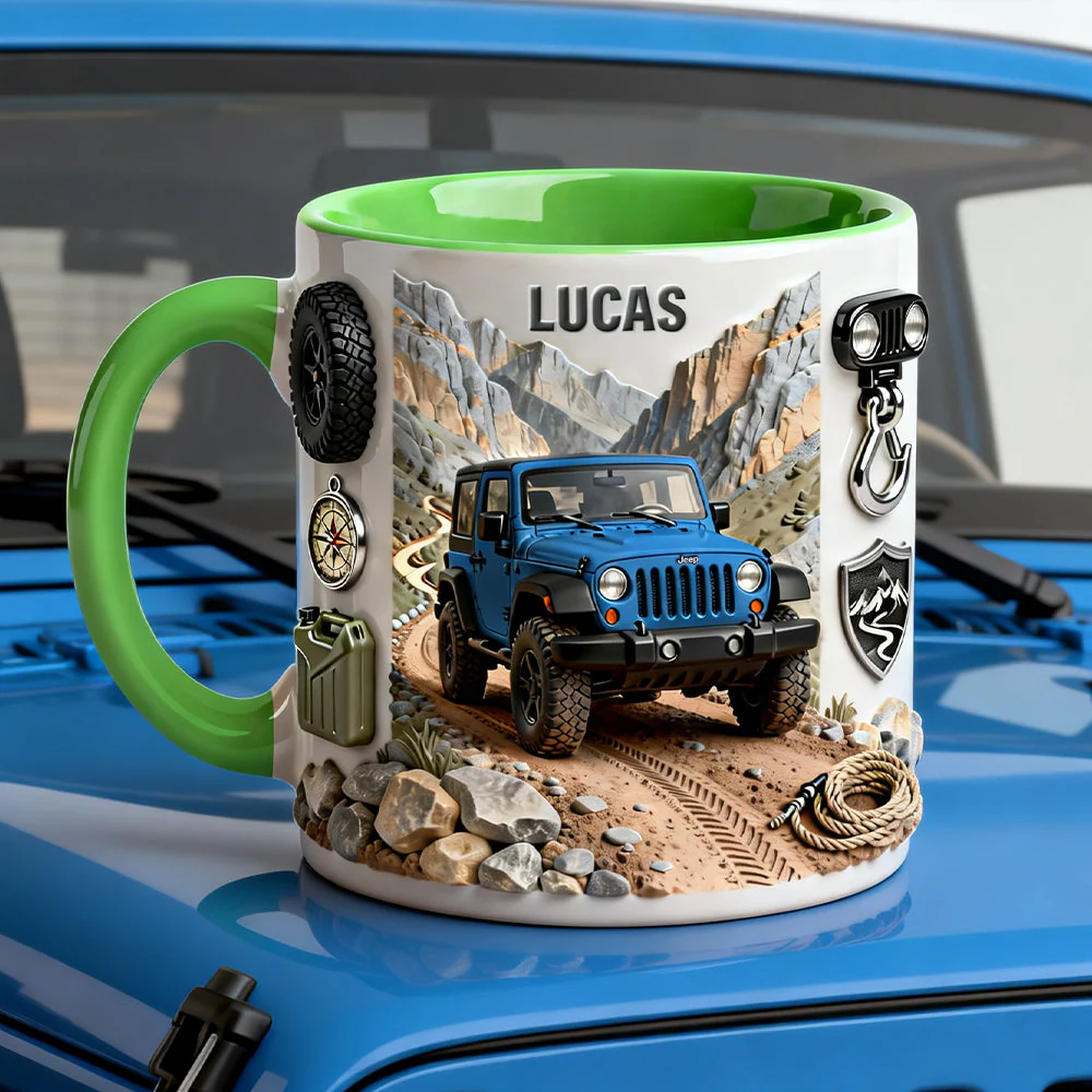 Off-Road Adventure - Personalized Accent Mug - Gift For Off-Road Lovers | NL122 - Image 2