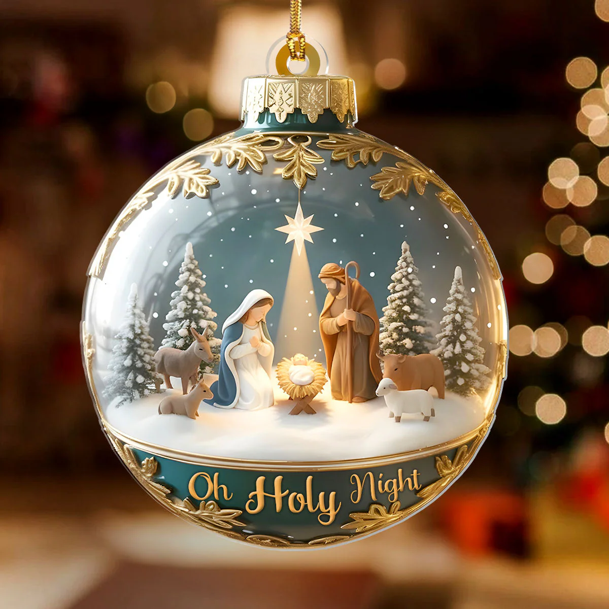 Oh Holy Night - 1-Layer Acrylic Ornament HL128 CU5111847 - Image 2