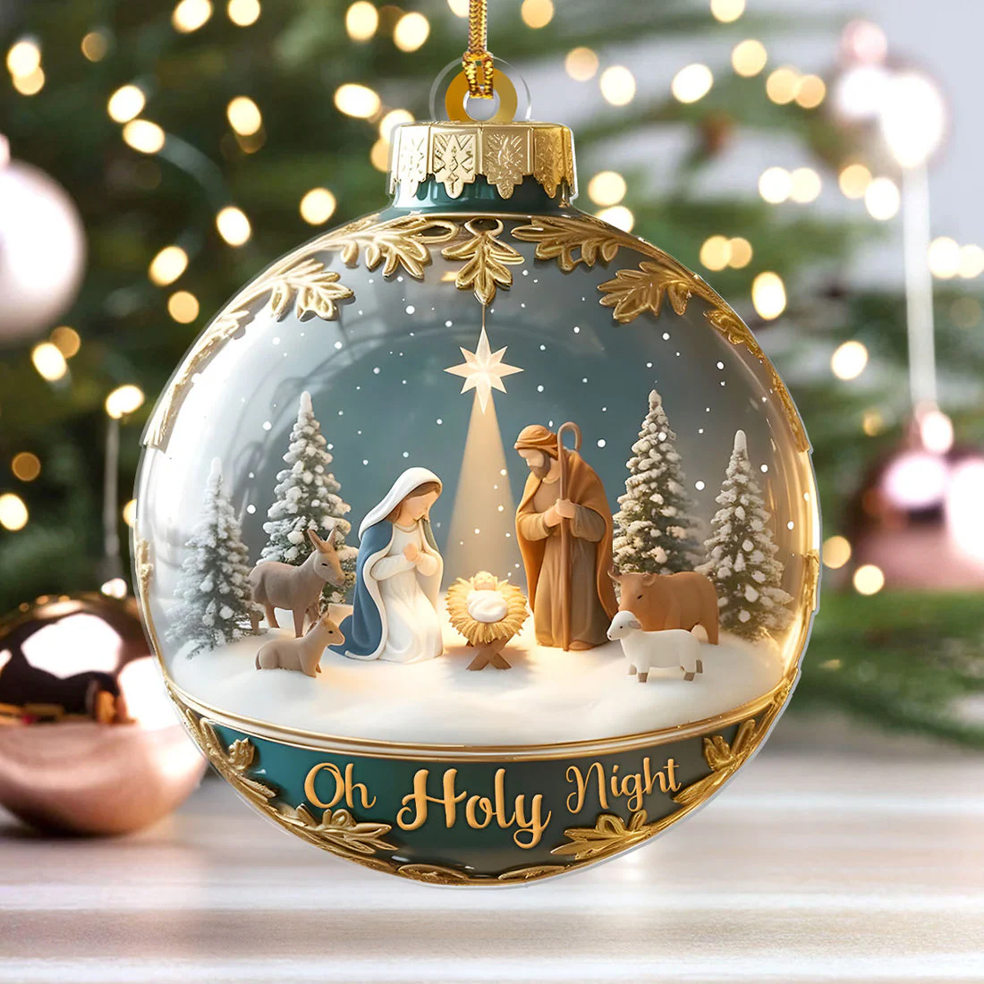 Oh Holy Night - 1-Layer Acrylic Ornament HL128 CU5111847 - Image 4