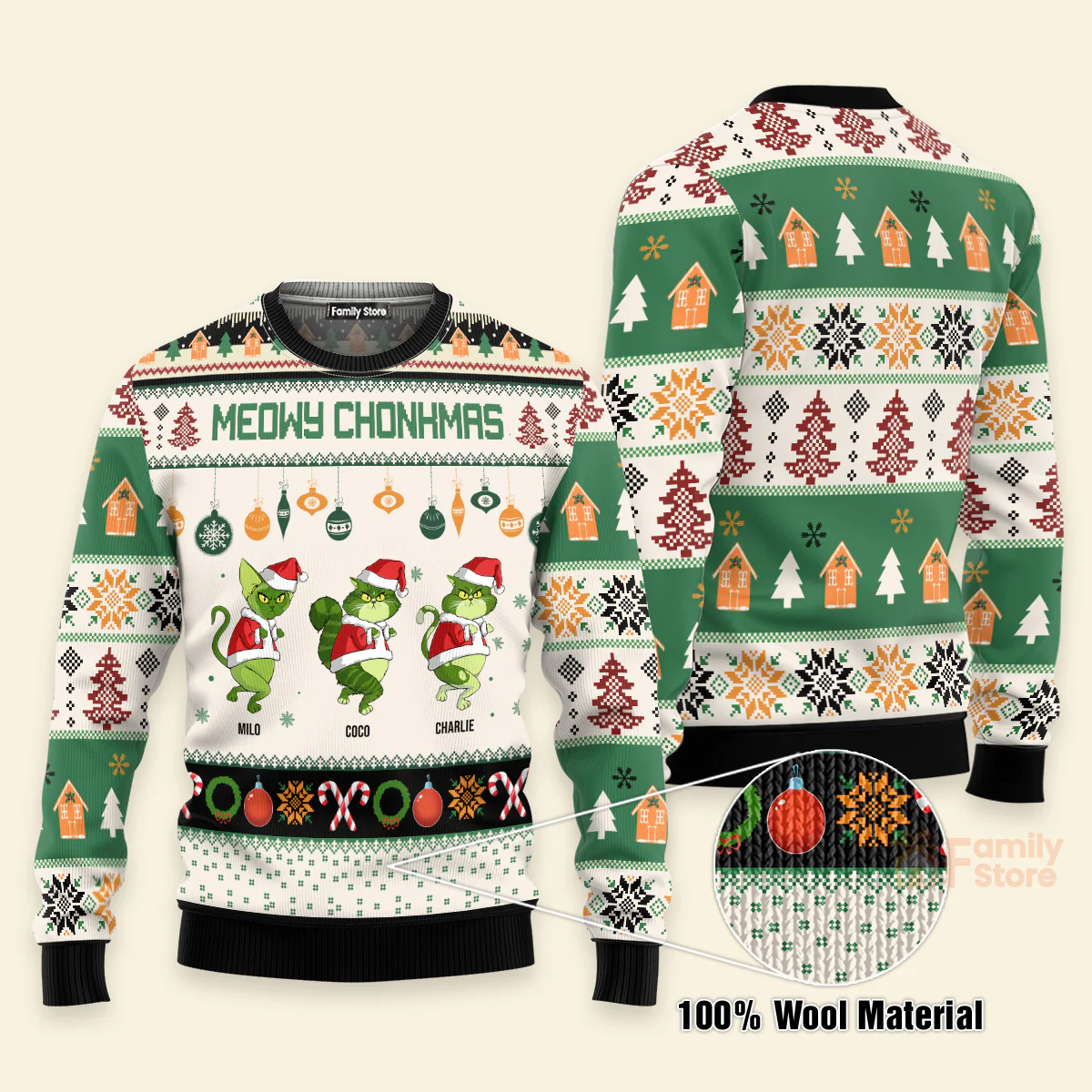 Oh Snap Grinchy Cat - Gift For Christmas - Personalized Ugly Sweatshirt - CL16 NH96 - Image 6