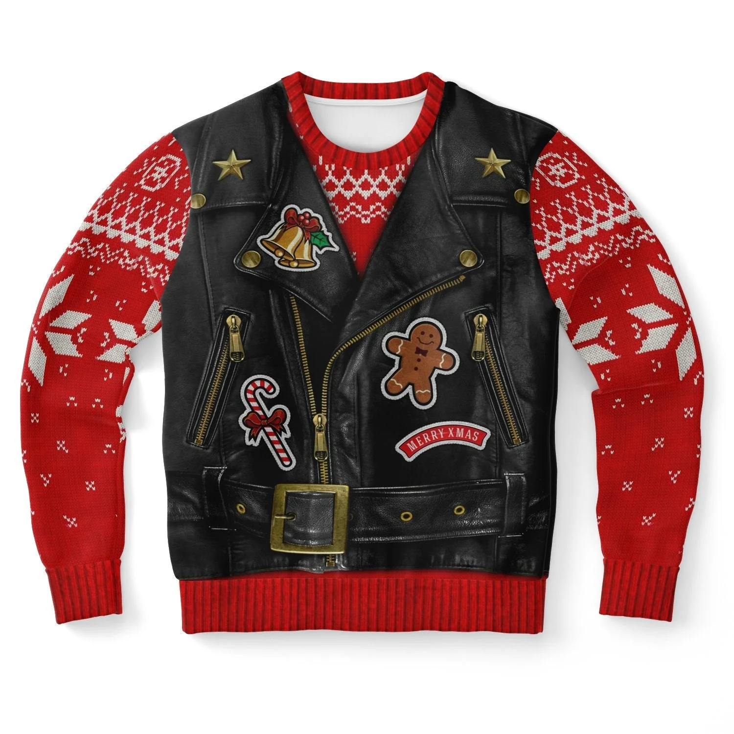 Oh What Fun It Is To Ride Motorcycle - Ugly Christmas Sweater - Funny Gift For Friend, Family Member