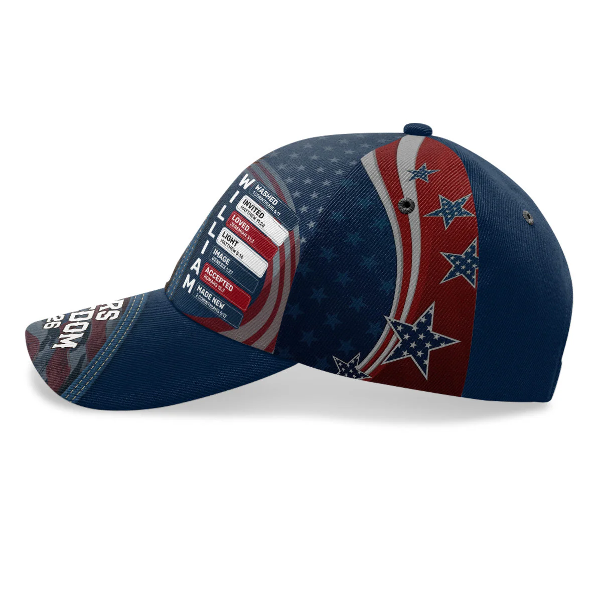 One Nation Under God - Personalized Classic Cap - 250 Years Of Independence Day Gift For Christian BA01 - Image 3