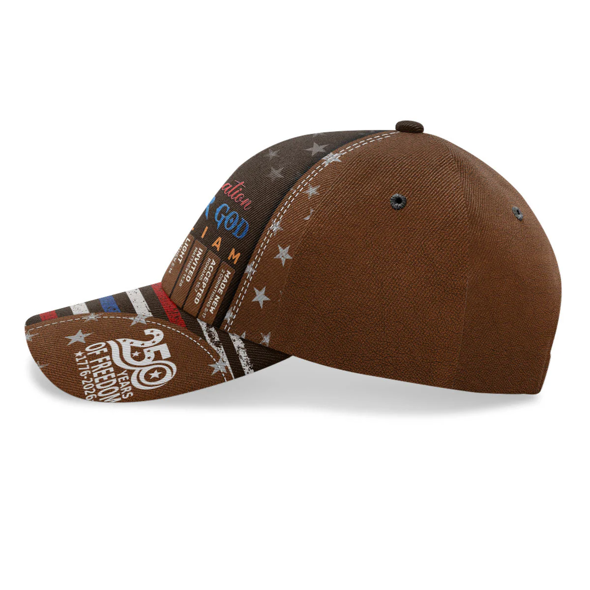 One Nation Under God - Personalized Classic Cap - 250 Years Of Independence Day Gift For Christian BA01 - Image 4