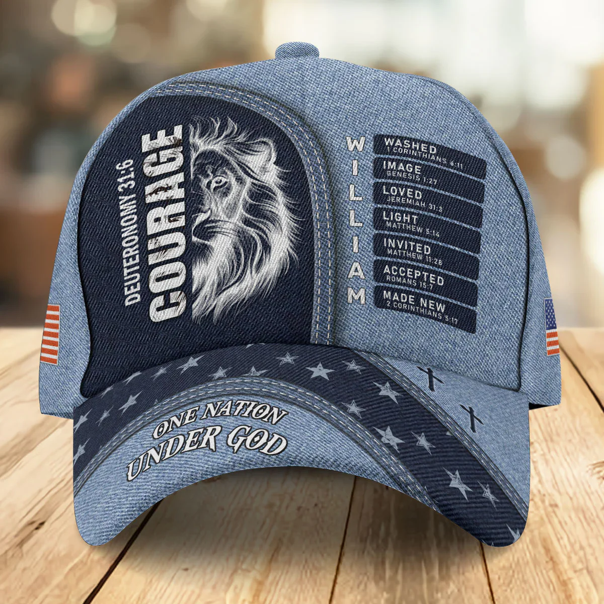 One Nation Under God - Personalized Classic Cap