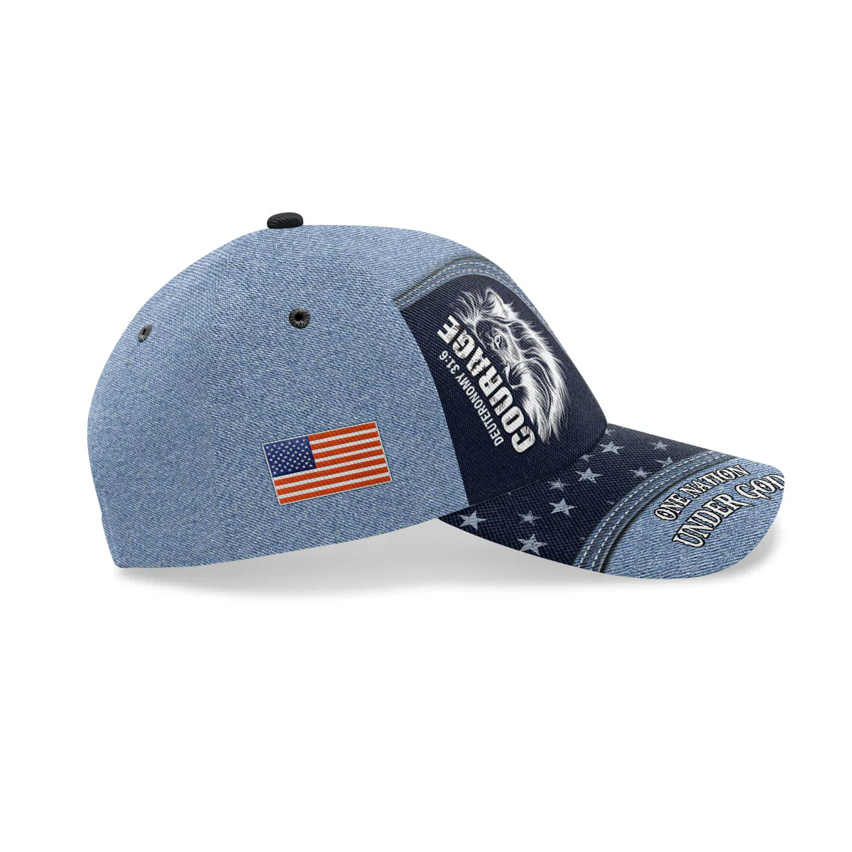 One Nation Under God - Personalized Classic Cap - Image 6
