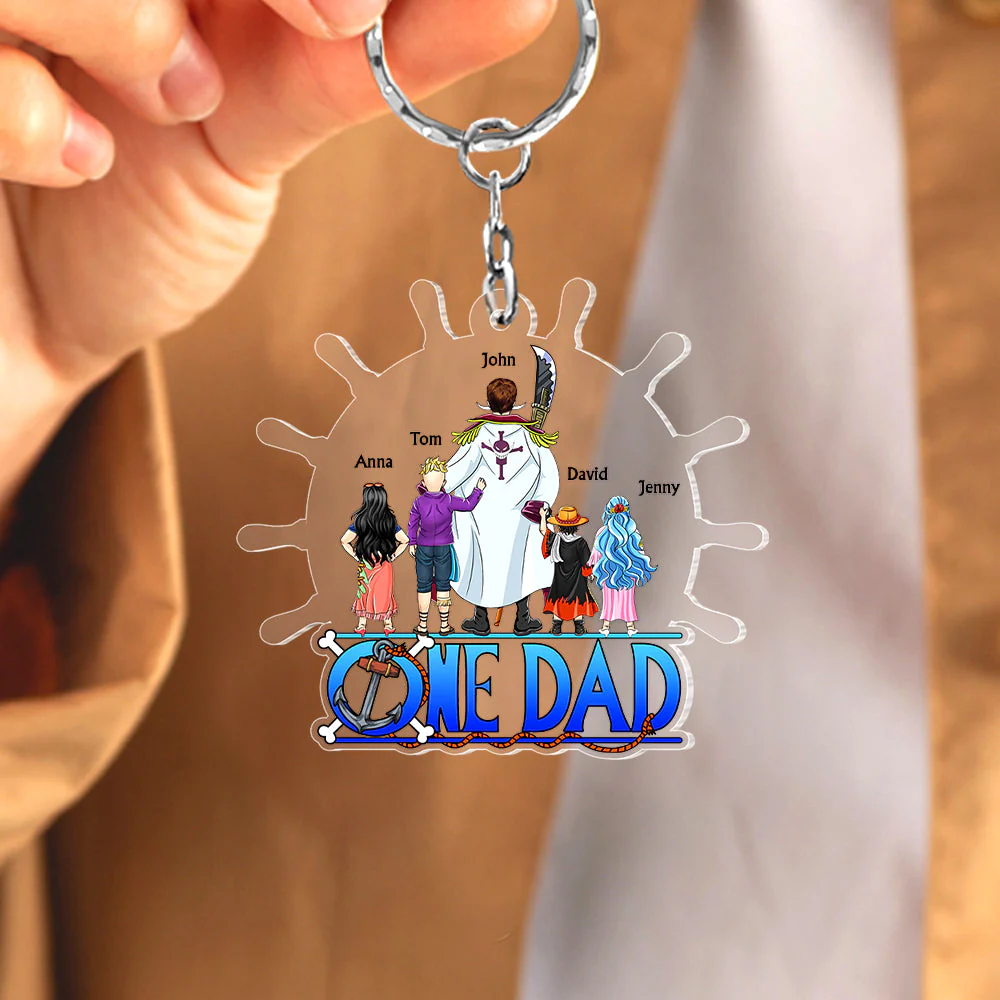 One Piece Best Dad In The Ocean - Personalized Acrylic Keychain - Gift For Dad, Fathers Day - CL11 NA94 - Image 2