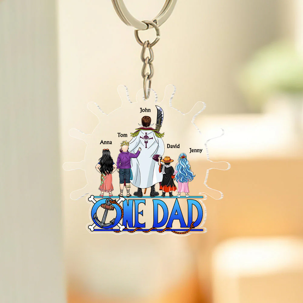 One Piece Best Dad In The Ocean - Personalized Acrylic Keychain - Gift For Dad, Fathers Day - CL11 NA94 - Image 3