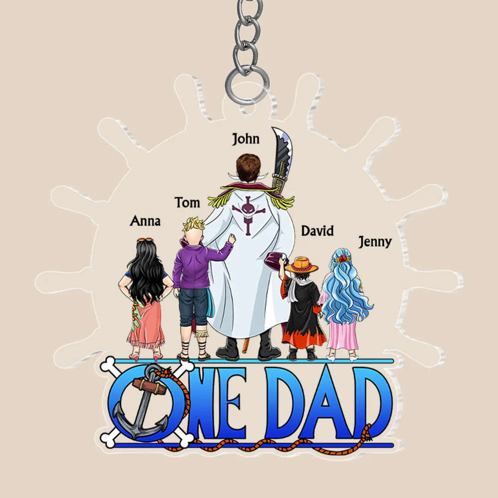 One Piece Best Dad In The Ocean - Personalized Acrylic Keychain - Gift For Dad, Fathers Day - CL11 NA94 - Image 4