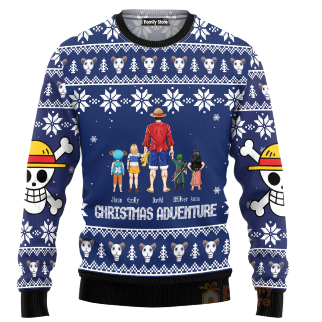 One Piece Family - Gift For Christmas - Personalized Ugly Sweatshirt - CL11 NH96