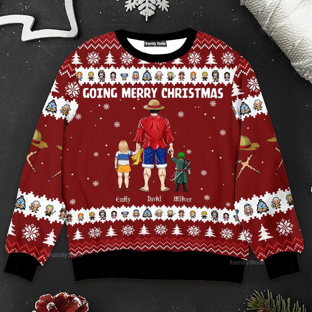 OnPi Going Merry Christmas - Personalized Ugly Christmas Sweater | CL11 NL122 - Image 3