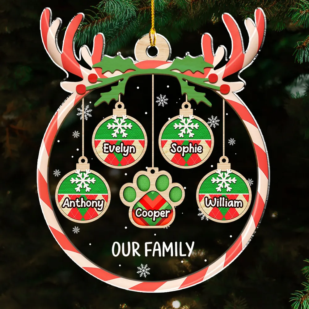 Our Christmas - Personalized Acrylic Ornament - Christmas Gift For Family Members NA94 - Image 2