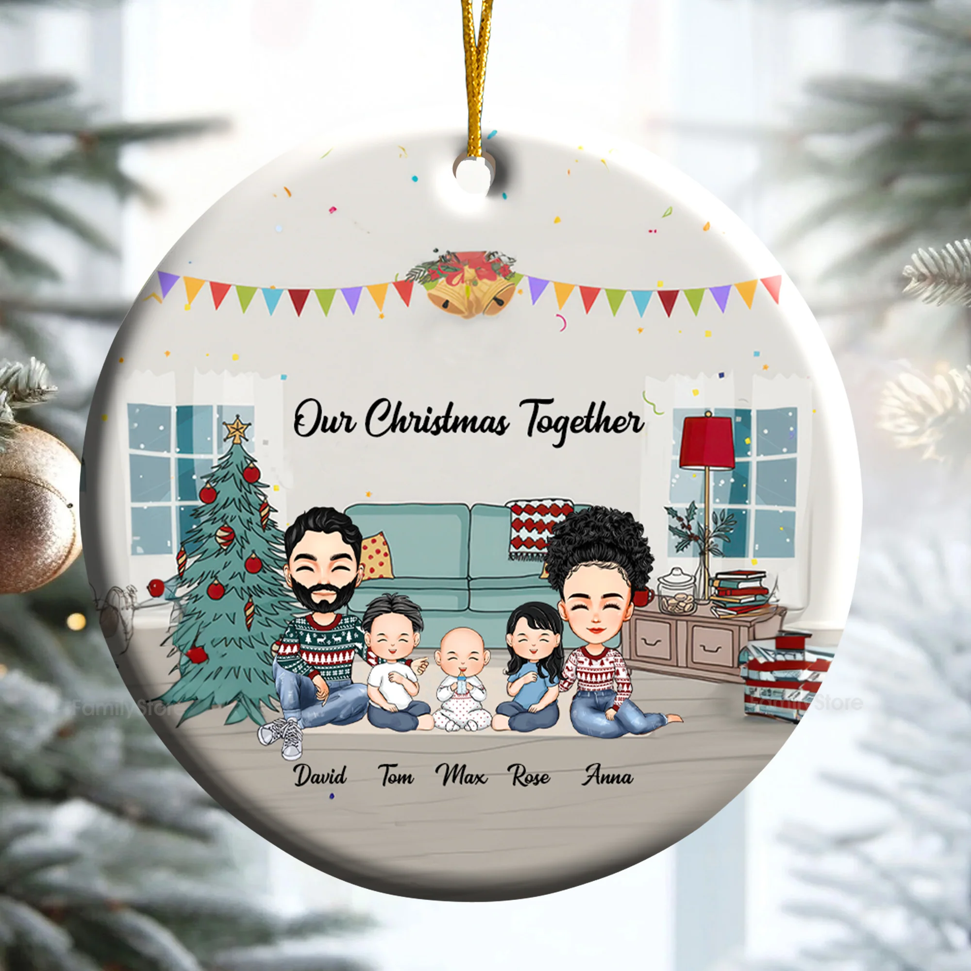 Our Christmas Together - Gift For Family - Personalized Ceramic Ornament - CL33 NA94 - Image 3