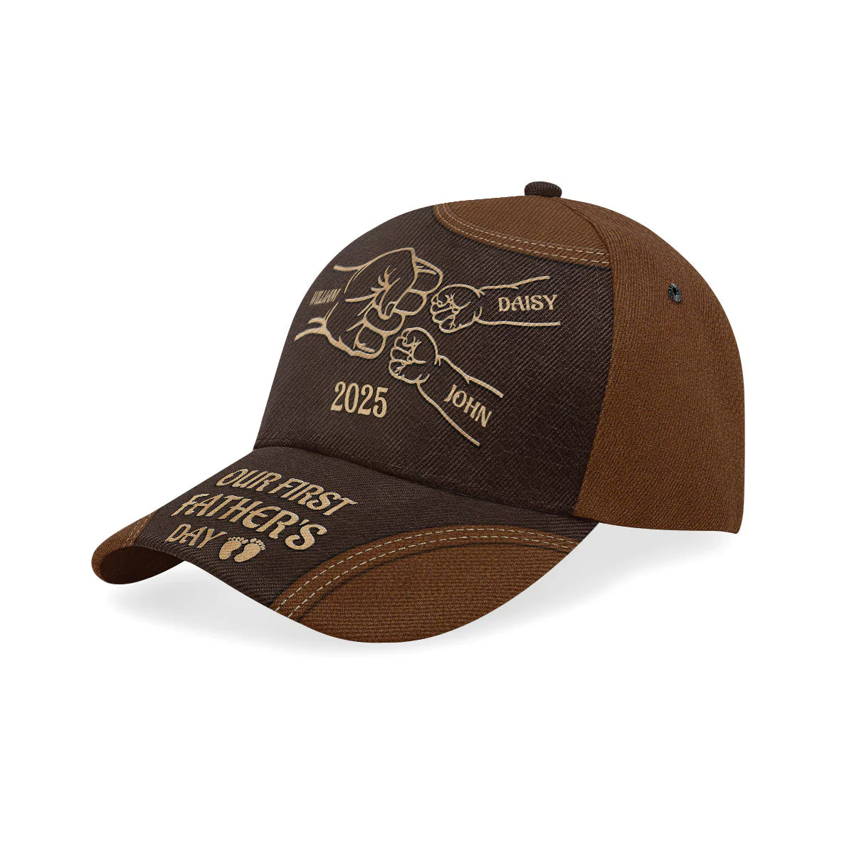 Our First Father's Day - Personalized Classic Cap - Gift For Dad, Husband, Grandpa HN02 - Image 2