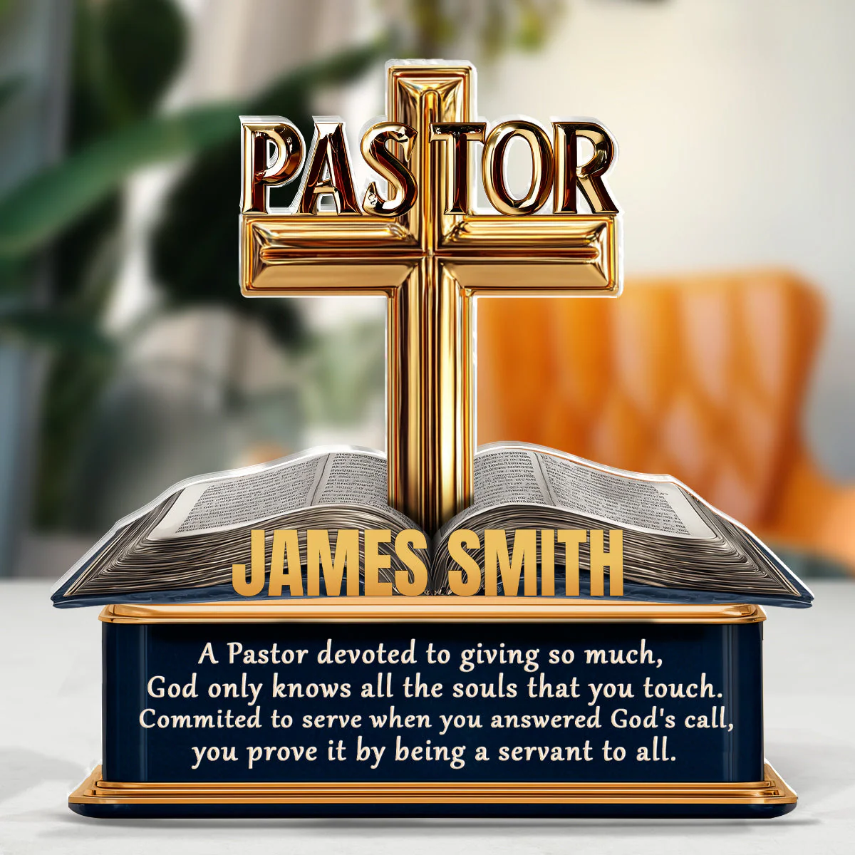 Pastor Matt 25:21 - Personalized Acrylic Plaque TD118 - Image 3