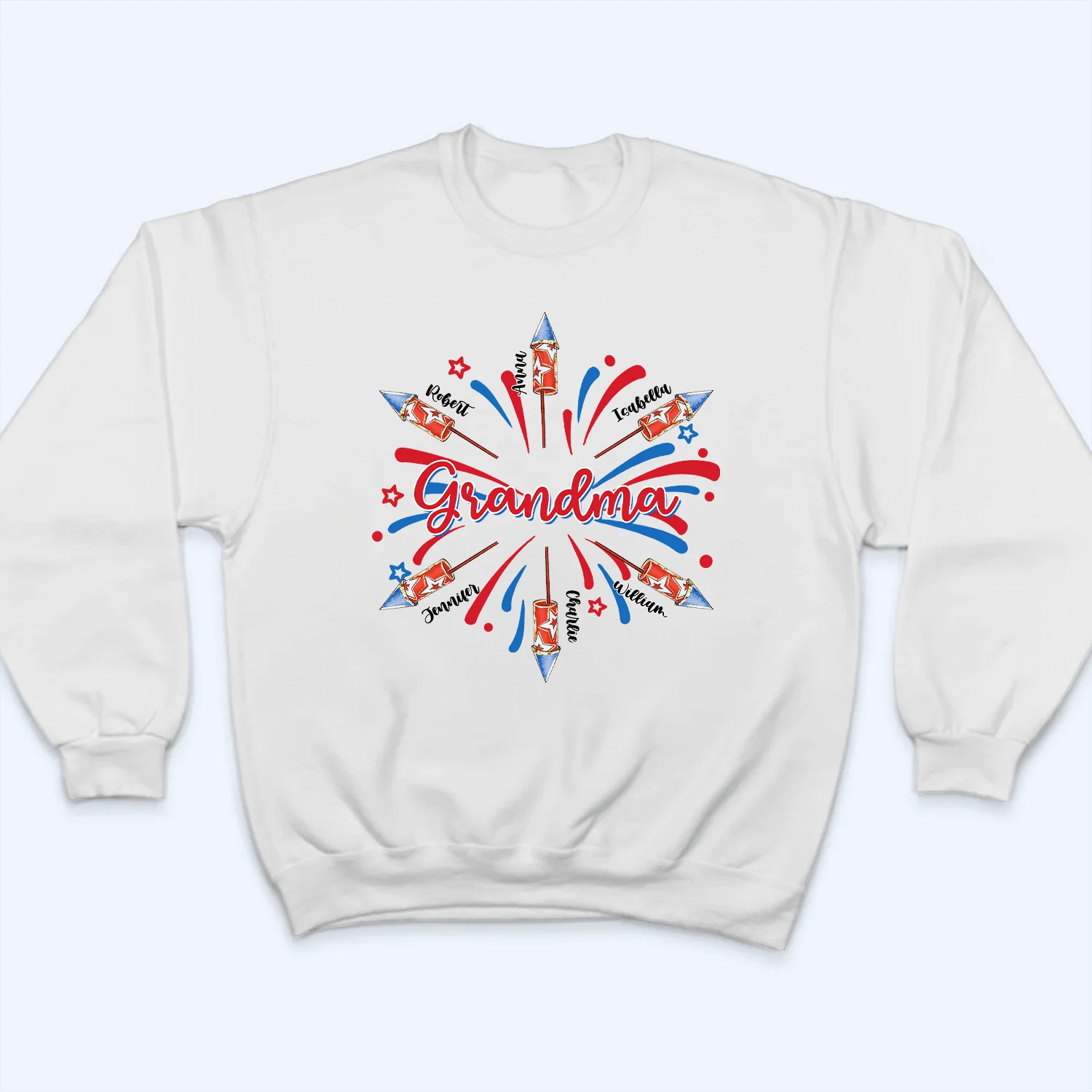 Patriotic 4th of July Grandma With Grandkids Names- Personalized T-shirt - Gift For Grandma, Mother's Day HN02 - Image 5
