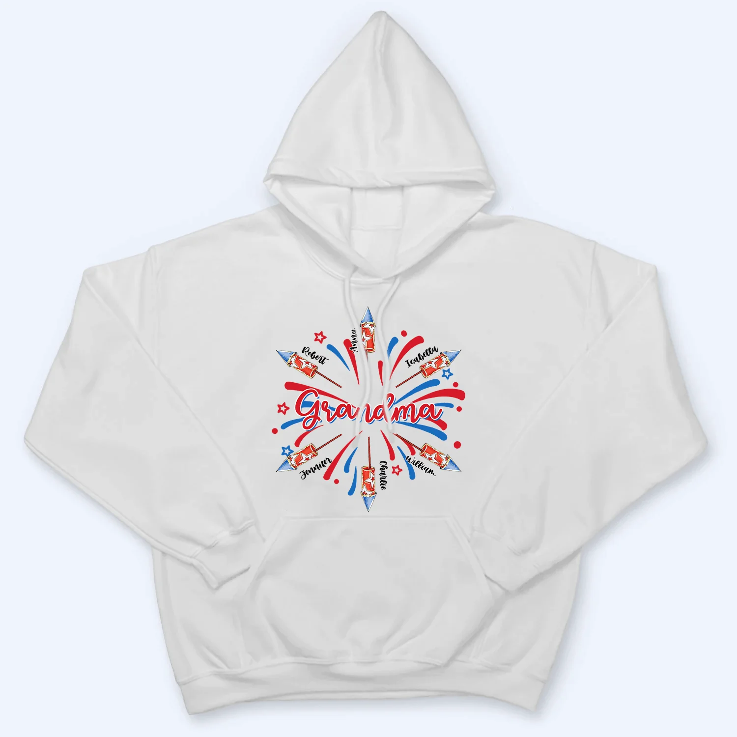 Patriotic 4th of July Grandma With Grandkids Names- Personalized T-shirt - Gift For Grandma, Mother's Day HN02 - Image 6