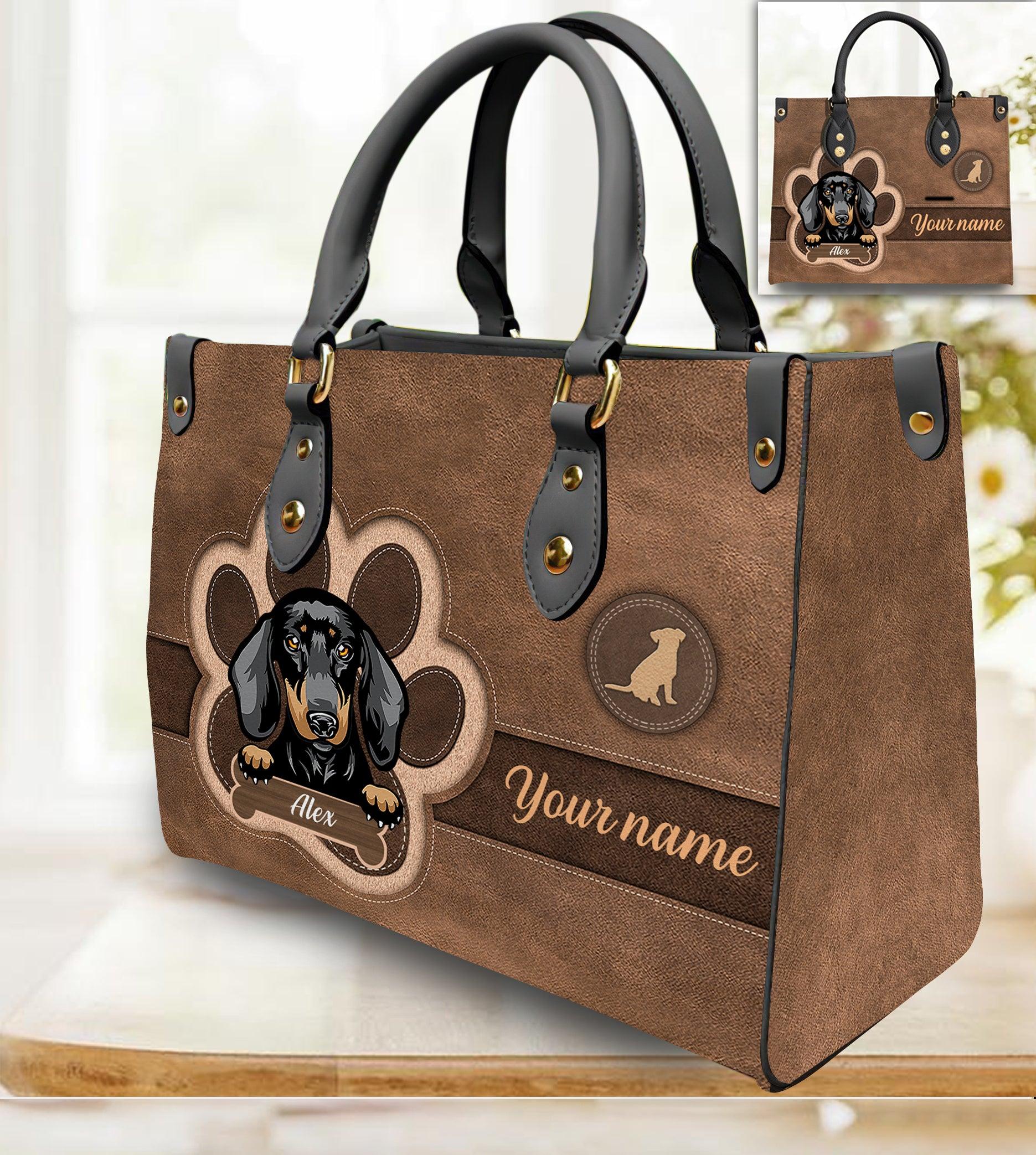 Pawsitively Loved - Personalized Leather Handbag - Gift for Dog Lovers, Dog Mom | CLP13 NH96 - Image 3