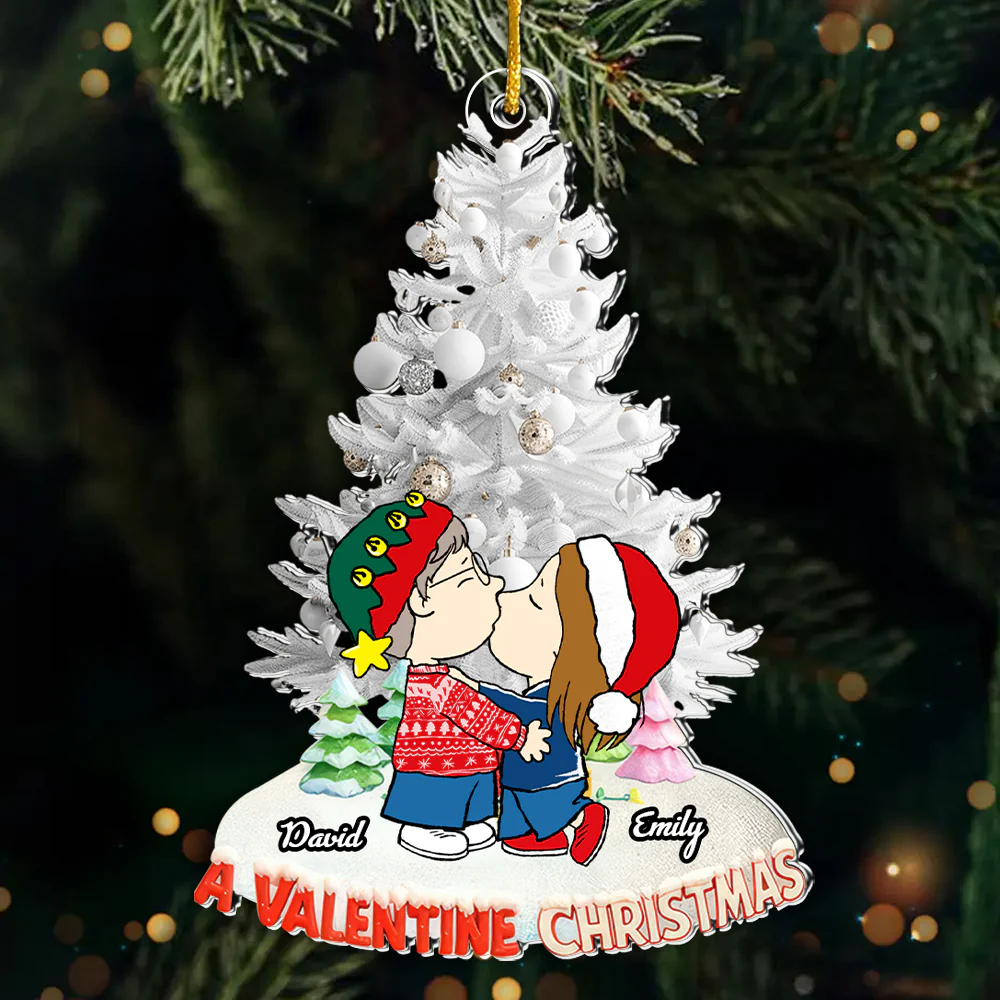 Peanu A Valentine Christmas - Personalized Acrylic Ornament - Christmas Gifts For Couples | CL45 NL122