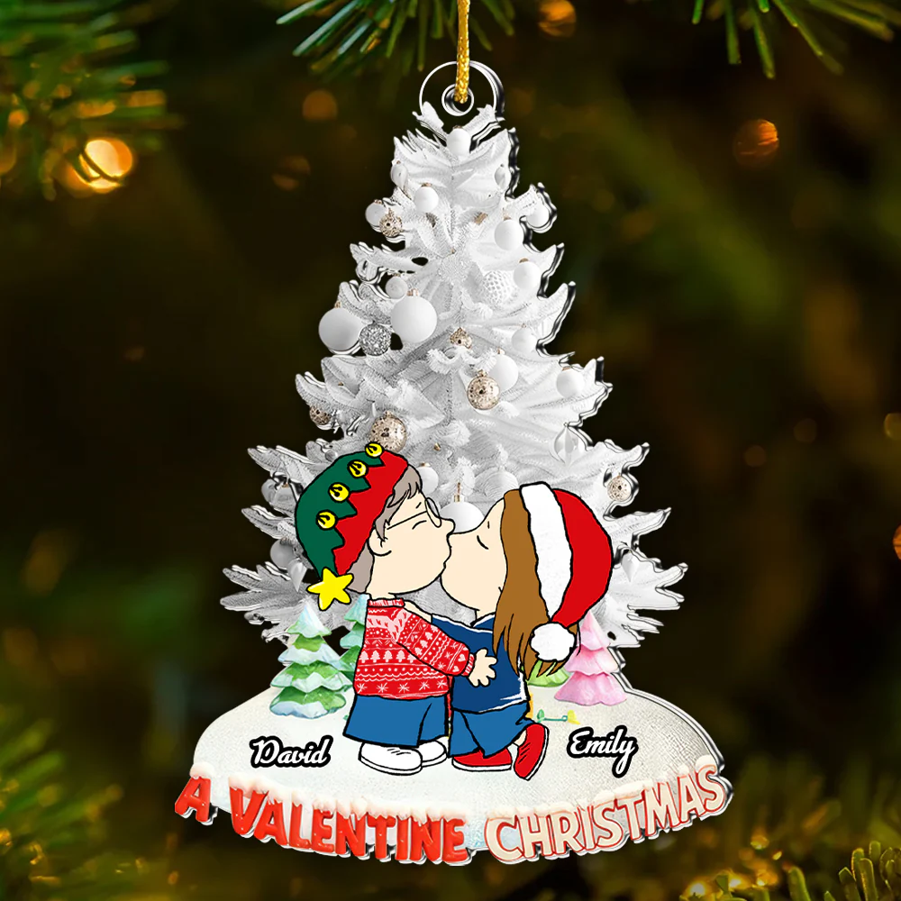 Peanu A Valentine Christmas - Personalized Acrylic Ornament - Christmas Gifts For Couples | CL45 NL122 - Image 2