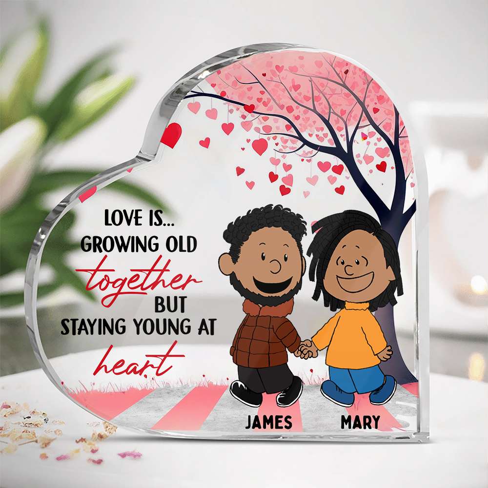 Peanu Love Is Growing Old Together But Staying Young At Heart - Personalized Custom Shaped Acrylic Plaque | CL43 NL122 - Image 2