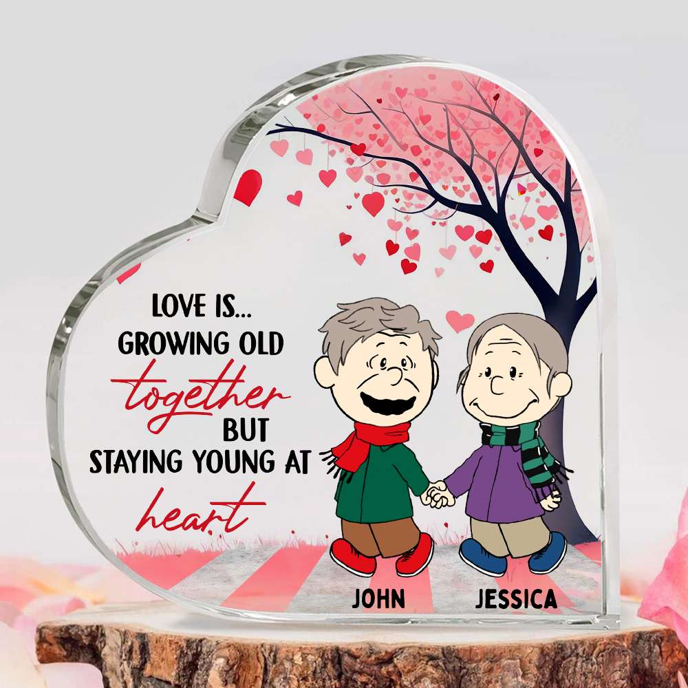 Peanu Love Is Growing Old Together But Staying Young At Heart - Personalized Custom Shaped Acrylic Plaque | CL43 NL122 - Image 3