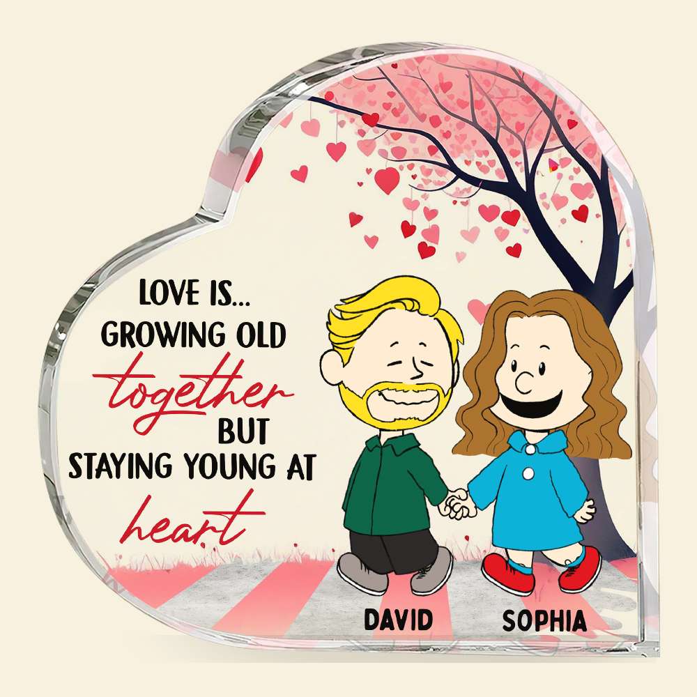 Peanu Love Is Growing Old Together But Staying Young At Heart - Personalized Custom Shaped Acrylic Plaque | CL43 NL122 - Image 4