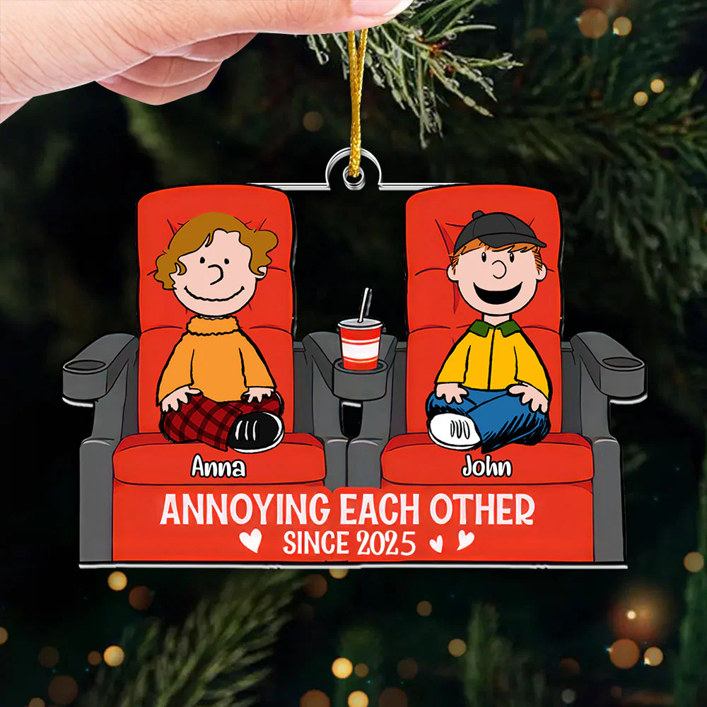 Peanut Annoying Each Other - Personalized Acrylic Ornament - Christmas Gift For Couples | GR11 NL122