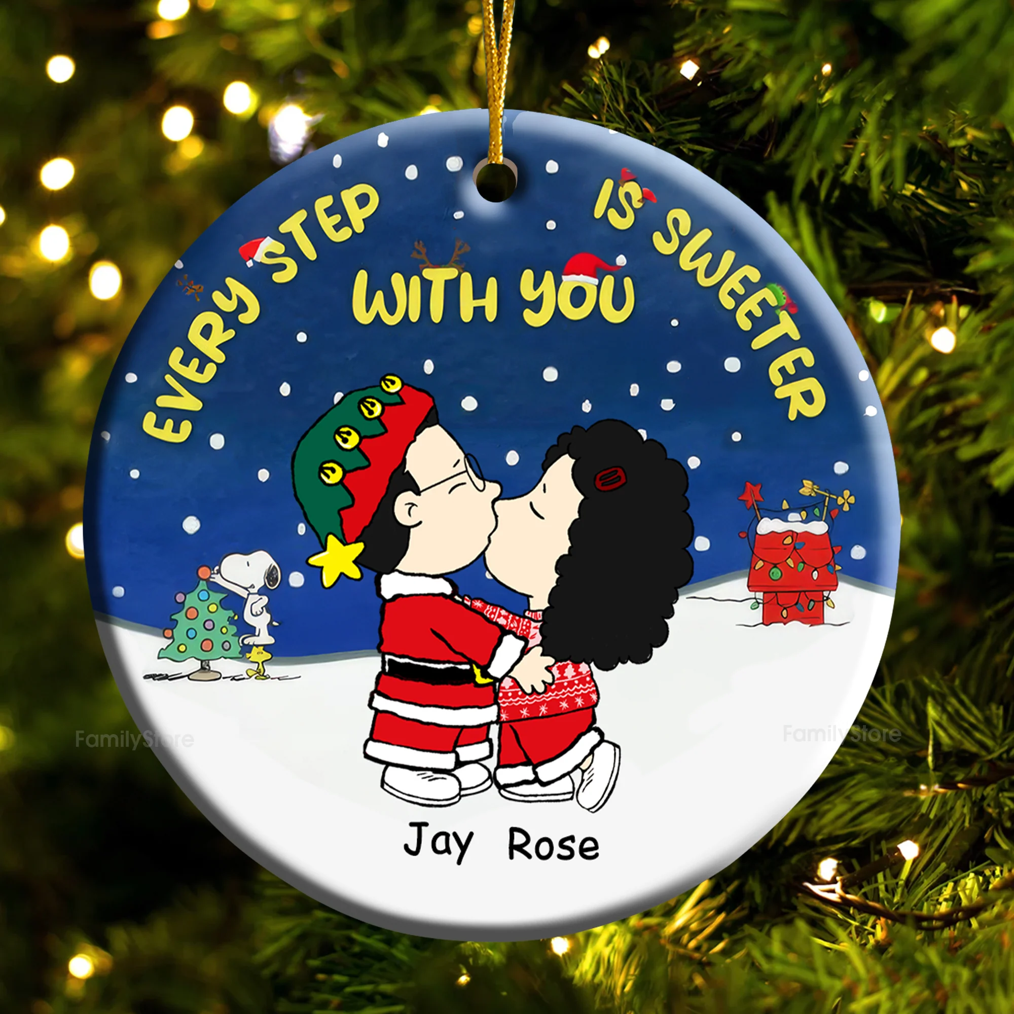 Peanut Every Step Is Sweeter With You - Personalized Ceramic Ornament - Gift For Couple, Husband Wife - CL45 NH96 - Image 6