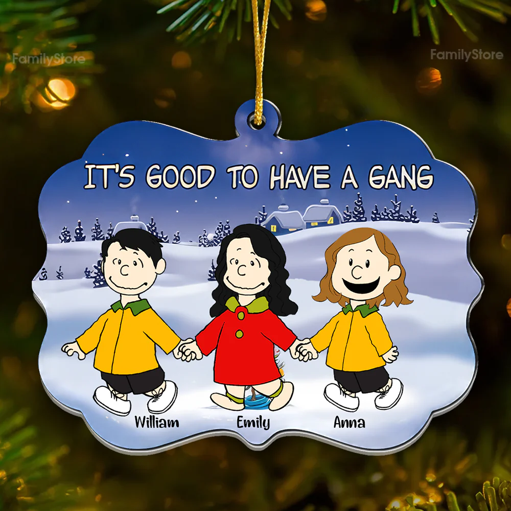 Peanuts The Besties Friend Christmas - Personalized Acylic Ornament | CL48 PT - Image 2