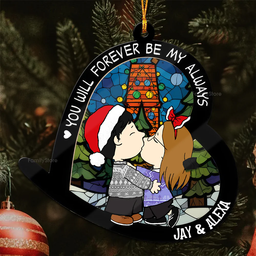 Peanut You Will Forever Be My Always - Personalized Wood Ornament - Gift For Couple, Husband Wife - CL45 NH96 - Image 6