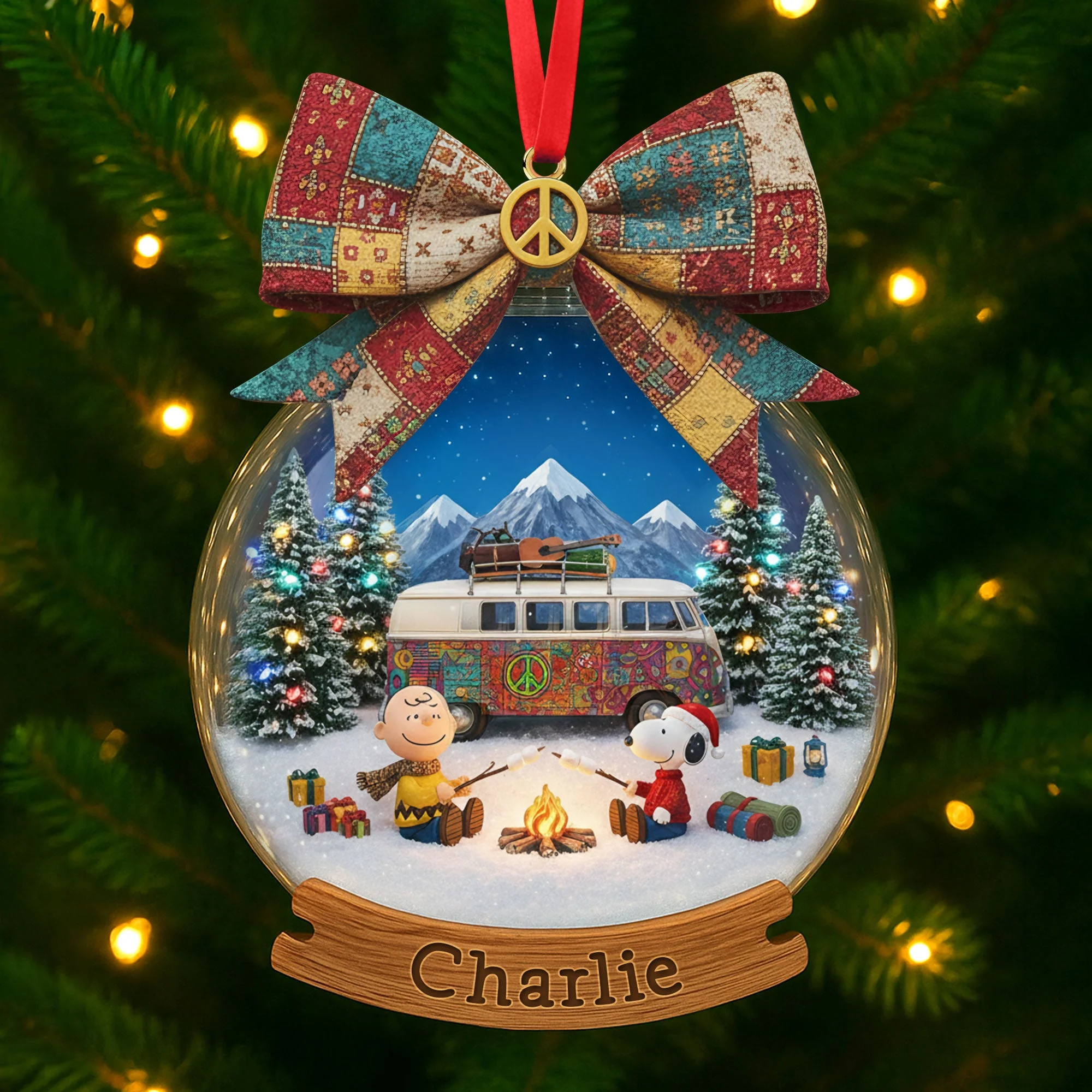 Penu Going Camping Together - Personalized Acrylic Ornament - Christmas Gifts For Camping Lovers NL122 - Image 2