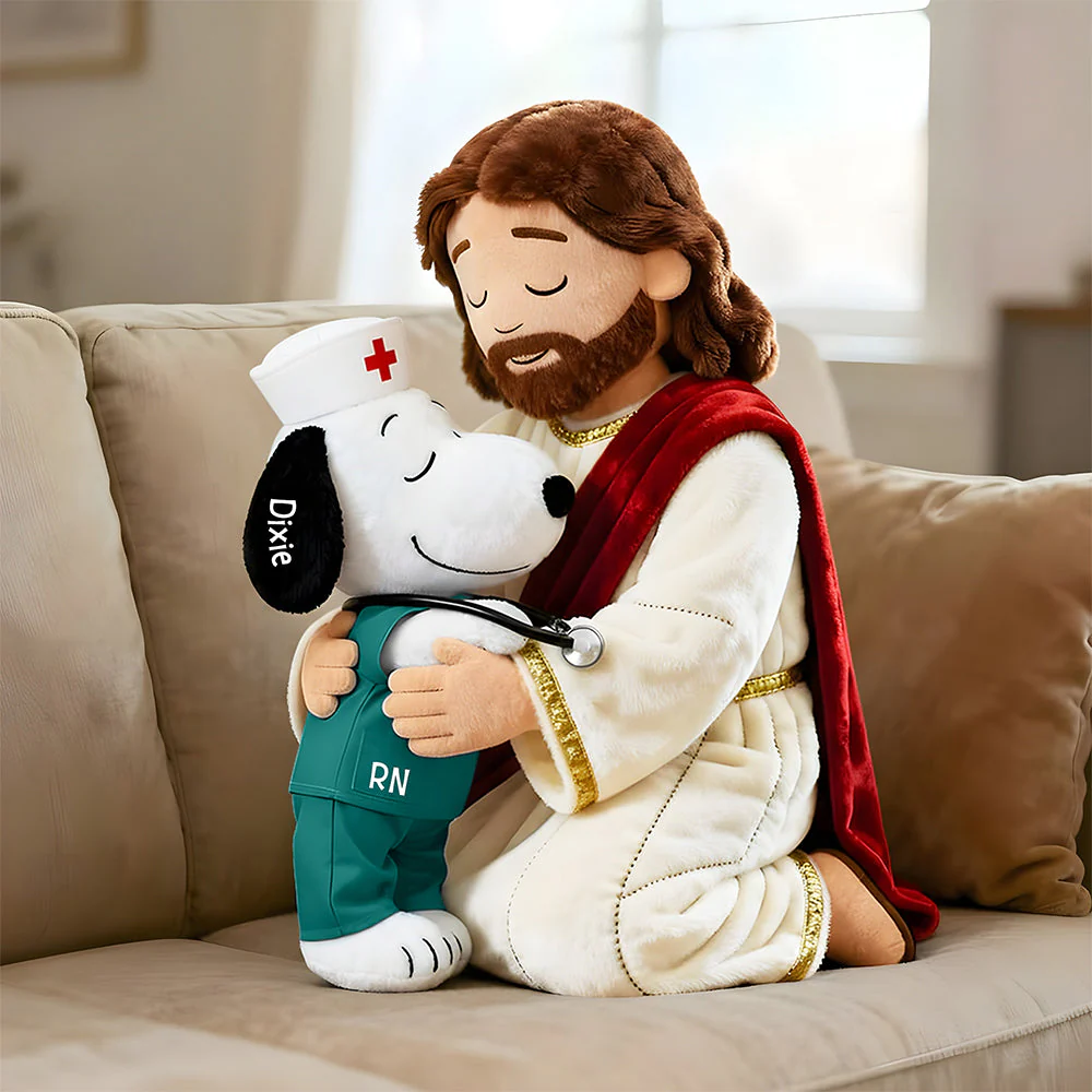 Penu In God Arms - Personalized Custom Shape Pillow - Gift For Nurse, Christmas HH01