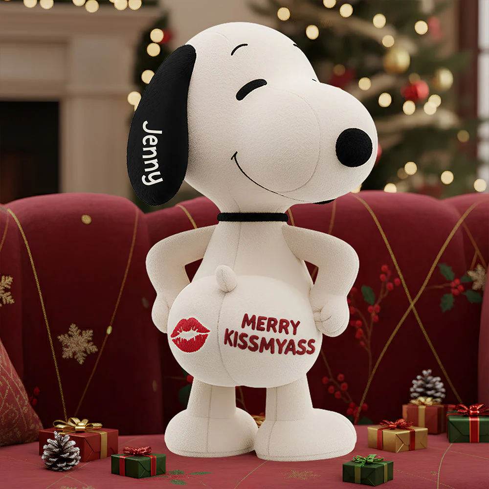 Penu Merry Kiss My Ass - Personalized Custom Shape Pillow - Christmas Gift For Couple HH01 - Image 2