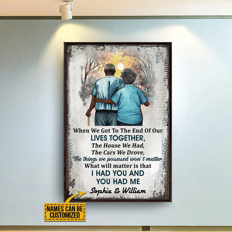 Personalized Africa Old Couple When We Get - Custom Poster Canvas  | CL29 - Image 2