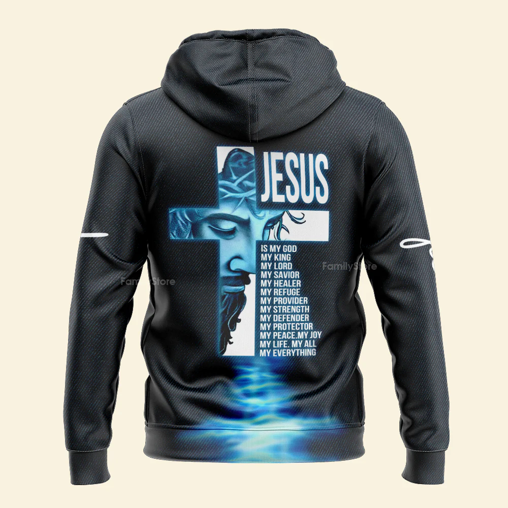 Personalized Christian Jesus Lion Hoodie For Men & Women - Image 4