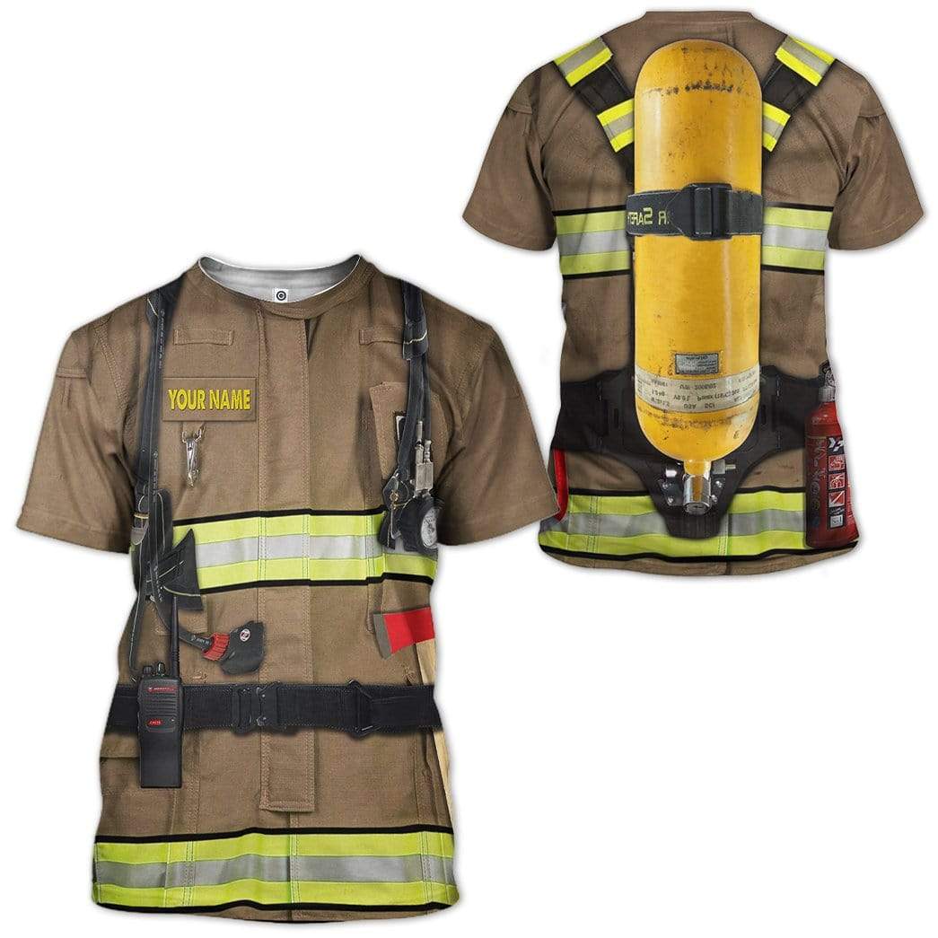 Personalized Firefighter T-Shirt 3D For Men & Women - Image 2