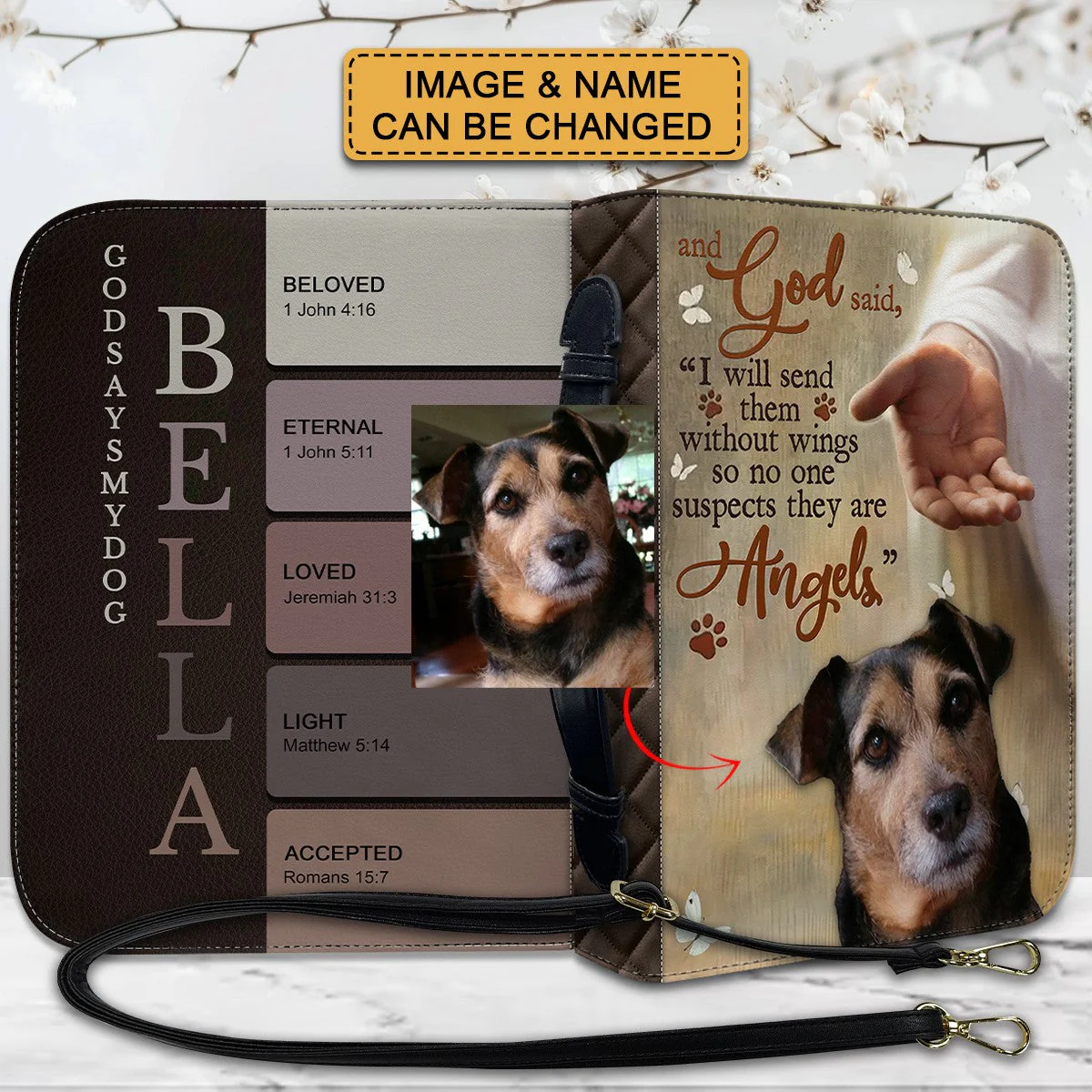 Personalized God Says My Dog Is Loved - Personalized Bible Covers - Pet Memorial Gift