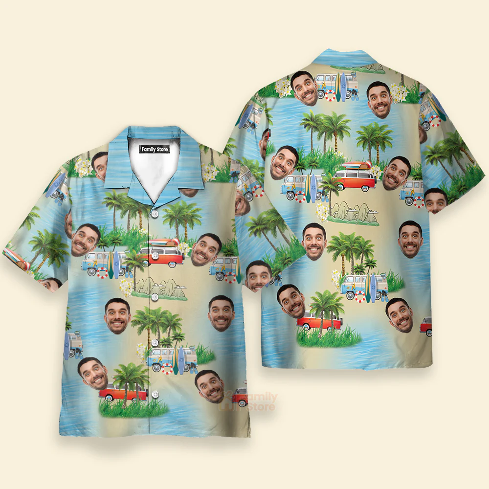 Custom Face Island Vacation - Aloha Beach Personalized Hawaiian Shirts - Image 4