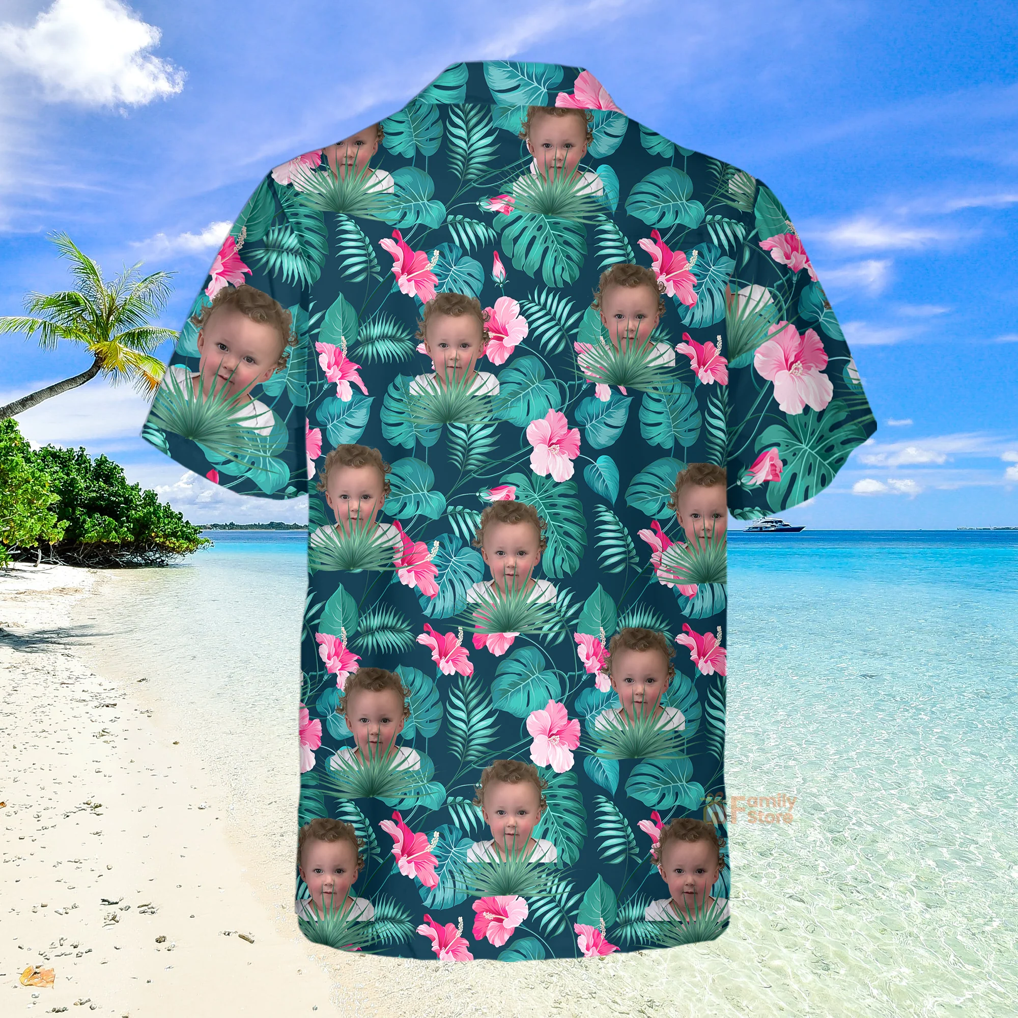 Custom Photo Face Tropical - Personalized Hawaiian Shirt - Summer Vacation Gift Family Member - Image 2