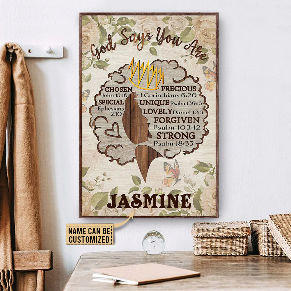 Personalized Rosie Black Women God Says You Are - Customized Poster Canvas | YMQ