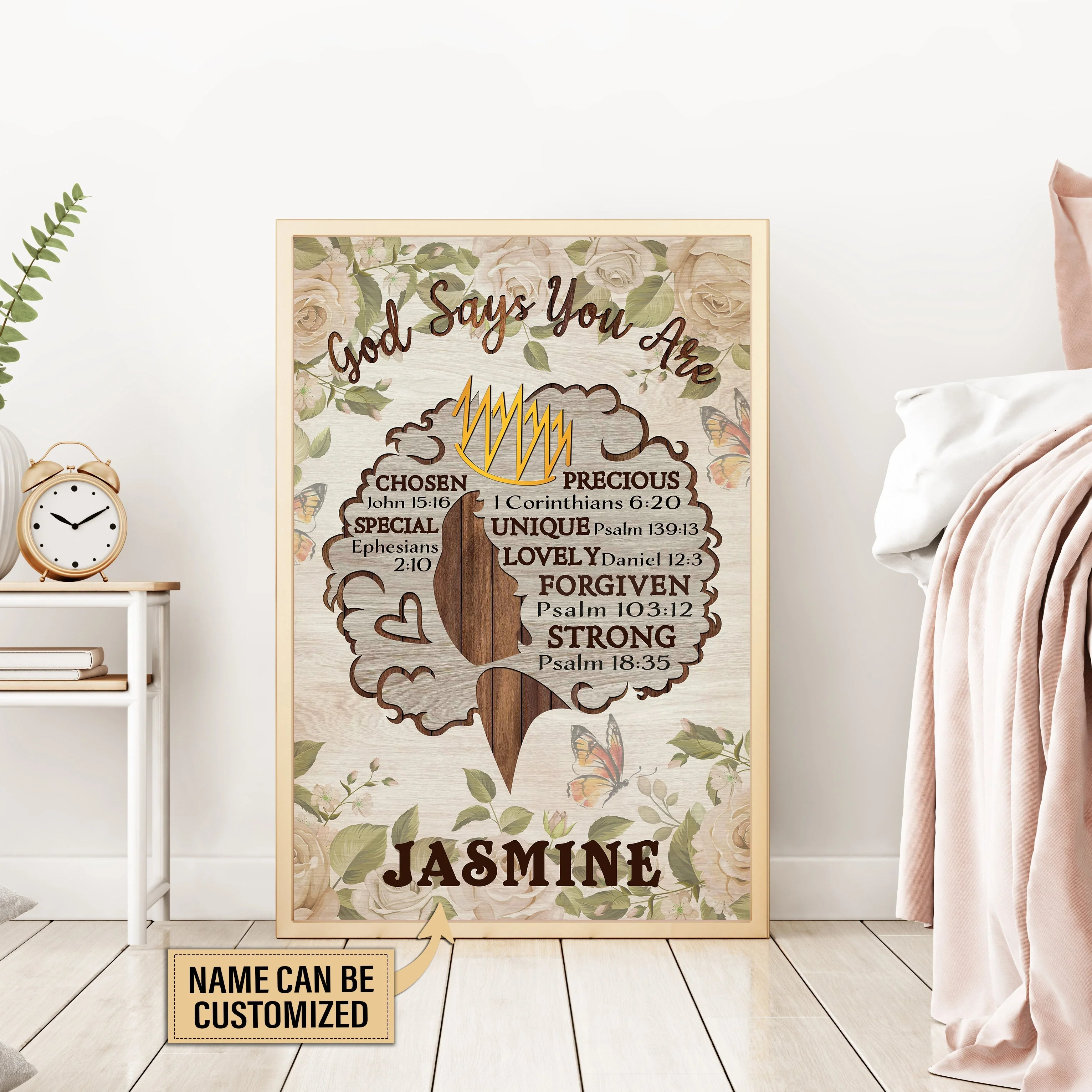 Personalized Rosie Black Women God Says You Are - Customized Poster Canvas | YMQ - Image 4