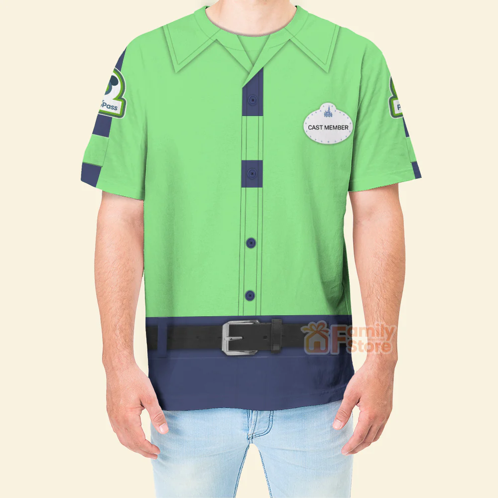 Photopass Cast Member Green Uniforms Disney Cast Member Costume - 3D TShirt - Image 4