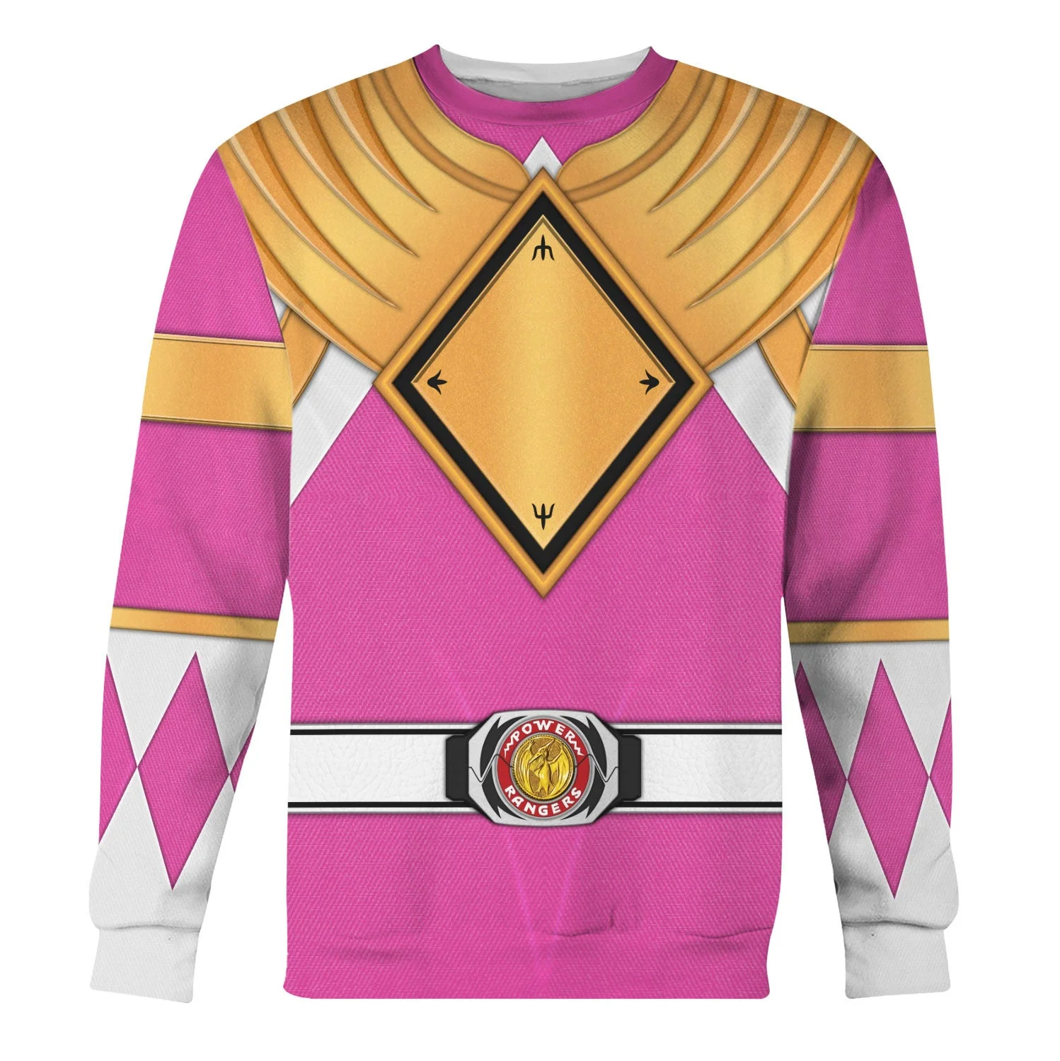 Pink Ranger Dragon Shield  Mighty Morphin Power Ranger - Hoodie Set, Sweatshirt, Sweatpants PRHS26 - Image 4