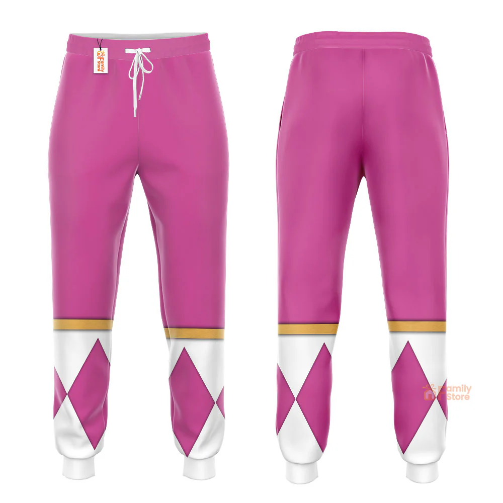Pink Ranger Dragon Shield  Mighty Morphin Power Ranger - Hoodie Set, Sweatshirt, Sweatpants PRHS26 - Image 9