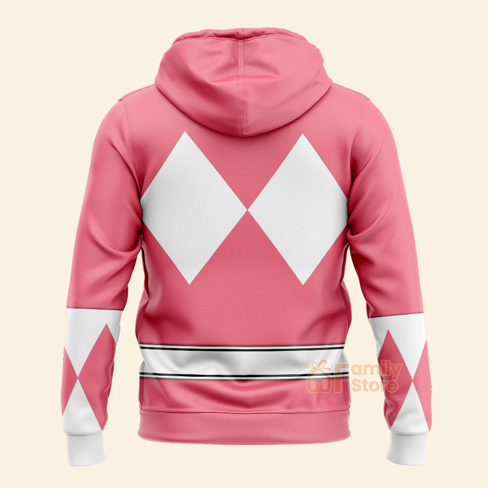 Pink Ranger Mighty Morphin The Movie (1995) C1 - Hoodie Set, Sweatshirt, Sweatpants PRHS88 - Image 3