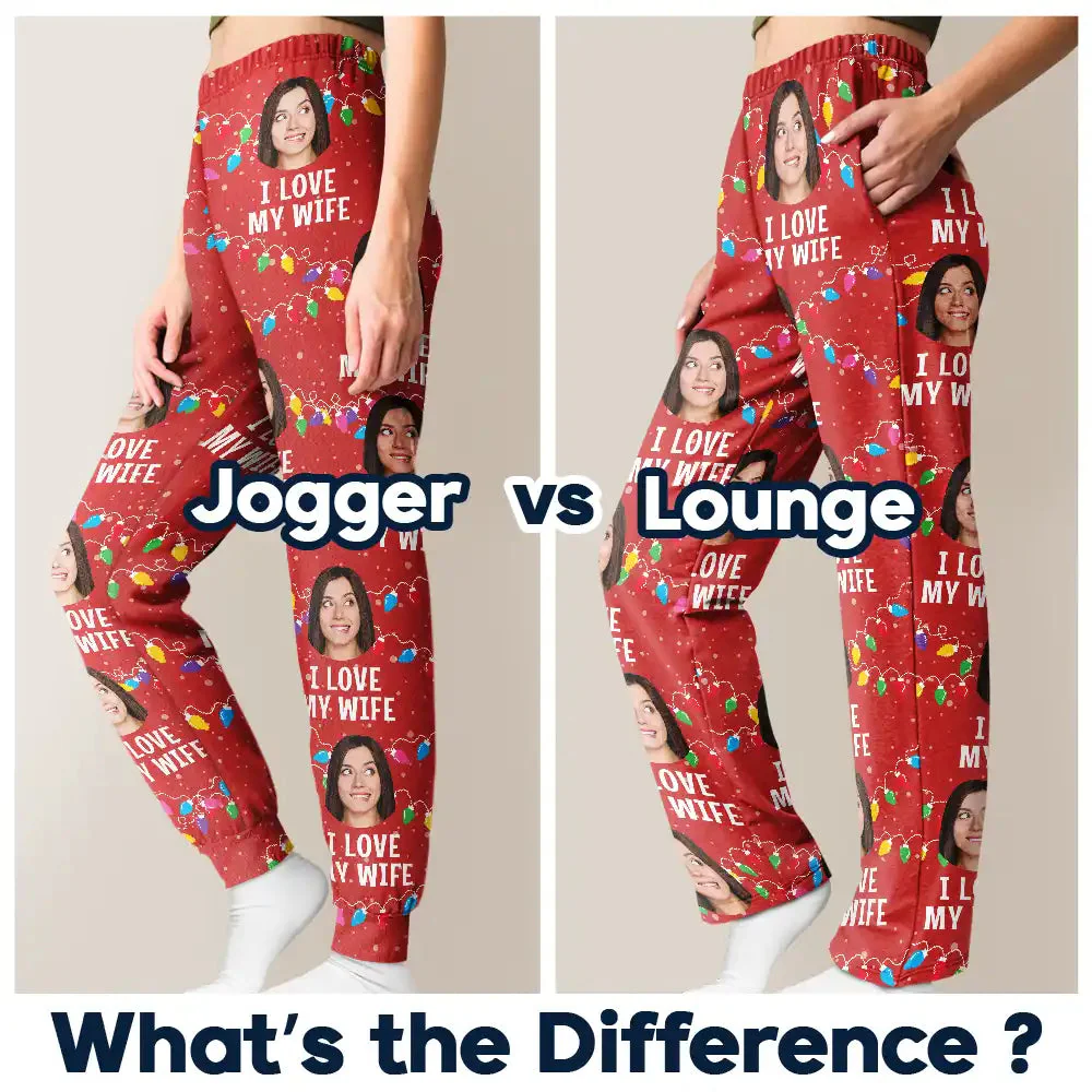 Custom Photo Human Pets Face Gingerbread Pattern - Gift For Family Members, Friends - Personalized Pajama Pants - NA94 - Image 5