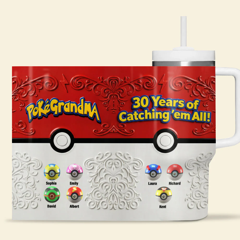 PoMo 30 Years Of Catching - Personalized Tumbler 40oz - Anniversary Gift For Movie Fans NL122 - Image 4