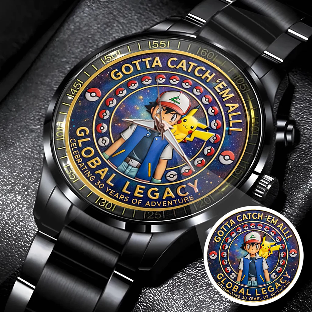 PoMo Celebrate 30th Anniversary Gotta Catch 'Em All - Personalized Hand Watch - Gift For Movie Fans HH01