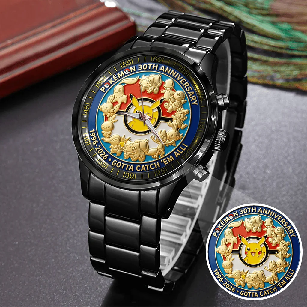 PoMo Celebrate 30th Anniversary Gotta Catch 'Em All - Personalized Hand Watch - Gift For Movie Fans HH01